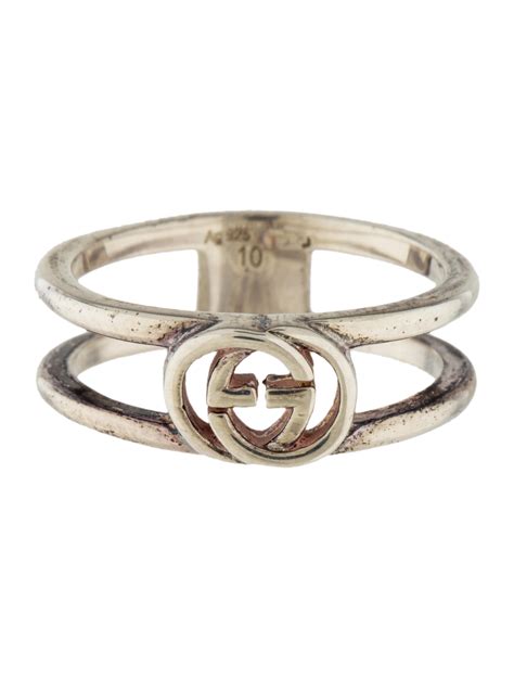 gucci interlocking g thin open band ring|gucci interlocking g silver ring.